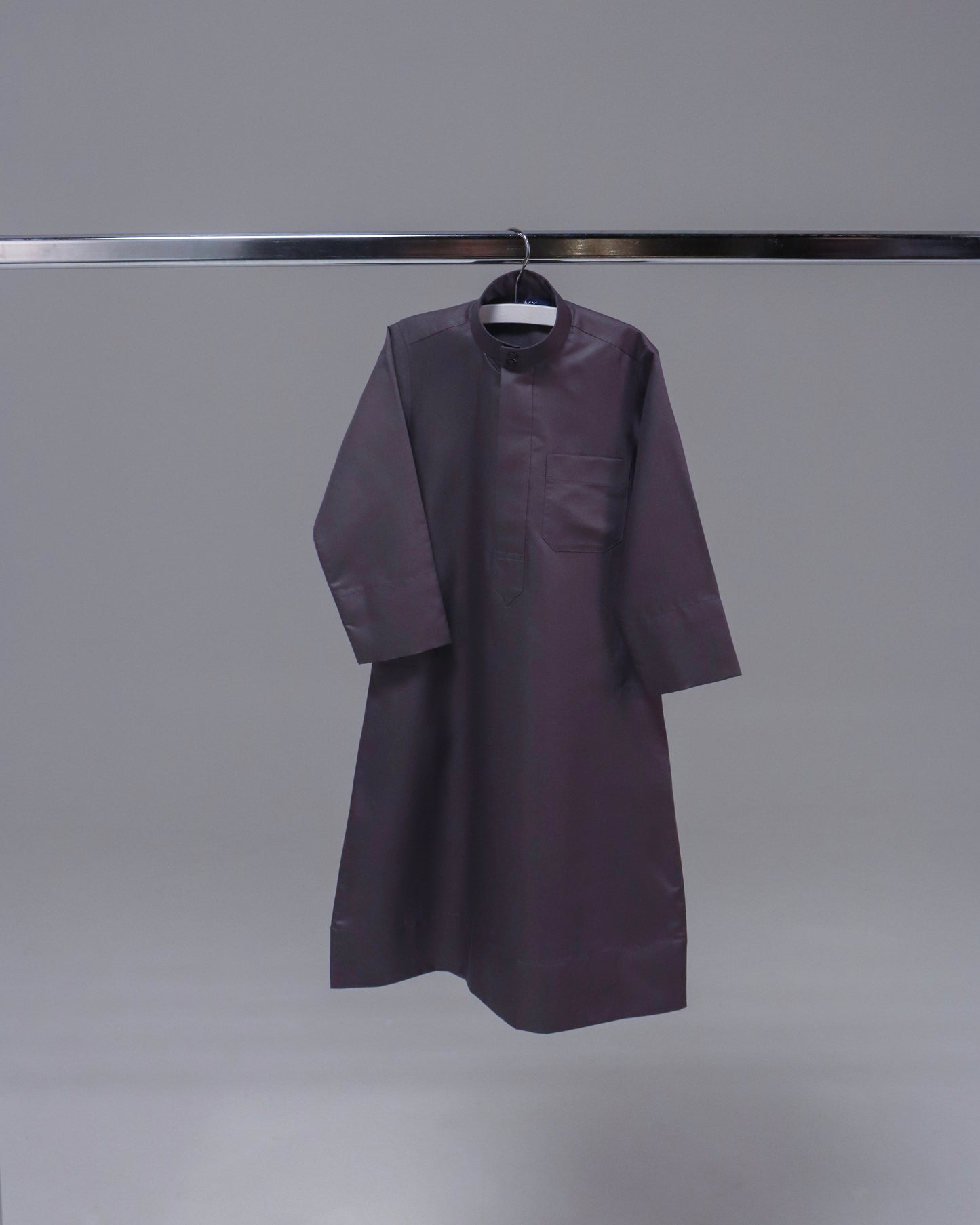 SAUDI KIDS QAMEES - CHARCOAL BROWN