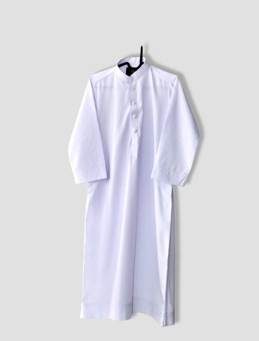 QP SAUDI KIDS QAMEES - WHITE/NAVY