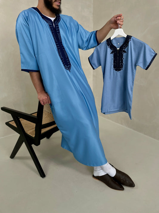 Kids kandora - Ice blue